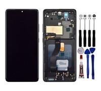 ECRAN POUR SAMSUNG S21 ULTRA G998B G998U OLED +CHASSIS +EMPREINTE - OLED / Noir / Avec Kit Outils