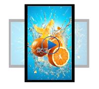 Écran publicitaire numérique, affichage commercial de 109 cm pour restaurants, cafés, salons et magasins, montage mural ou intégré, télécommande et sortie USB, orientation paysage/portrait