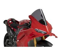Puig 22333F Bulle R-Racer sportive aérodynamique haute performance fabriquée en PMMA de 3 mm avec design racing optimisé pour améliorer protection et stabilité, Fumé Foncé