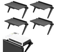 Écran Réglable Étagère,Regerly 4 Pièces Pliable Support Moniteur 21.5X11CM Tablette Supérieure TV Shelf Étagère pour Decodeur Écran Rack Moniteur Pliable Support pour TV Box Routeur Télécommande