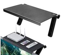 Écran Réglable Étagère Tablette Supérieure pour Moniteur Pliable TV Shelf Étagère pour Decodeur Écran Rack Pliable Support pour TV Box, Routeur, Télécommande (Noir)