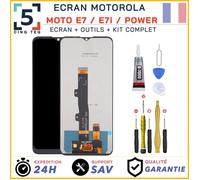 Ecran Remplacement pour Motorola Moto E7 / E7i / E7 Power + Outils + Colle