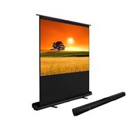 Ecran Retroprojecteur Retractable Écran Métallique Haute Définition Installation Non Requise Toile de Videoprojecteur Idéal pour la Maison Le Bureau Le Camping(135 * 210cm)