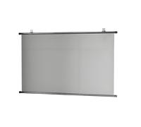 Ecran Retroprojecteur Retractable PVC Double Face avec Support Ecran de Projection Gain de Place Idéal pour Les Home Cinémas Le Camping Les Bureaux Les Salles de Classe(Black,147 * 82cm)