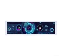 Écran secondaire compact de 8 pouces pour surveiller les températures du processeur et du disque dur avec installation simple (blanc)