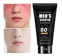 Écran Solaire Homme - Crème Hydratante Visage Homme SPF50 50g,Protection Solaire Plage Absorption Rapide Accessoires Randonnée Sport Travail Course