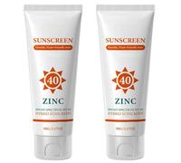 Écran Solaire Hybride SPF 40, Protection À L'oxyde De Zinc, Tenue Durable Respectueuse De L'eau, Écran Solaire For Le Visage Et Le Corps(2pcs)