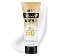 Écran solaire minéral avec oxyde de zinc non toxique SPF 50, crème solaire naturelle au bœuf bio avec cire d'abeille au miel, formule non grasse pour le visage, le corps et la peau, crème solaire pour