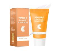 Écran solaire pour le visage, écran teinté SPF50, lotion d'écran solaire, 30 g, formule non grasse teintée légère absorbe rapidement, idéal pour les femmes, les filles