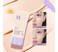 Écran solaire SPF50+ P Hydratant et éclaircissant | Couleur abricot douce, amical pour la peau || Crée un teint transparent et radieux | 60ml (2,02 fl oz) | Cosmétiques coréens