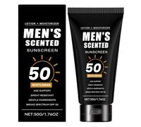 Écran Solaire Visage Homme,Crème Hydratante Visage Homme SPF50 50g | Anti-Brillance Sport Plage Randonnée Escalade Pêche Travail Déplacements