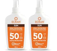 ECRAN® - Spray Protecteur Hydratant - Haute Protection - Technologie vitEox80 - Vitamine E - Protection UVA, UVB, Coups de Soleil - Protection Solaire SPF 50 - Bronzage naturel - Format Voyage