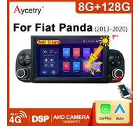 Écran stéréo pour voiture, 8 cœurs, sans fil, Carplay, Android 15, autoradio, Bluetooth, 2din, lecteur multimédia, Navigation GPS, WIFI, 4G LTE, pour Fiat Panda 2013 - 2020 CBL-6G64G-CP