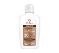 Ecran Sunnique Lait de protection solaire bronzé + FPS 50, protection moyenne UVB et UVA, active le bronzage naturel, sans autobronzant, avec technologie PureBronze, résistant à l'eau, 200 ml