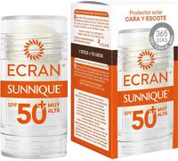 Ecran Sunnique Visage et Décolleté Spf50+ Stick 30 Ml