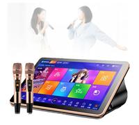 éCran Tactile 18,5 Pouces, TéLéChargement De Chansons Via Le Cloud, Microphone Sans Fil, TéLéCommande Pour TéLéPhone à éCran Tactile 18,5 Pouces Et Application De ContrôLe Pour Karaoké 1TB-White