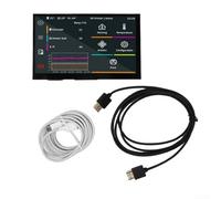 Écran tactile 5" résolution 800 x 480 en verre trempé compatible avec le mode tactile Pi et BTTPi 2 facile à installer Noir PCB