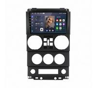 Écran Tactile Audio de Voiture pour Jeep Wrangler Unlimited 3 JK 2008-2010 Poste Radio Bluetooth Main Libre, Écran Tactile, Navigation GPS, Contrôle Vocal, Aux, 4 Nuclear 4G+64G