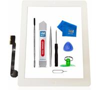 Écran Tactile Compatible iPad 3 (Blanc) 9.7 Pouces 2012 avec Digitizer préassemblés et Kit d'outils Inclus
