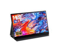 Ecran tactile de moniteur portable noir, 1080P FHD IPS HDR avec connecteur miniHDMI et Type-C