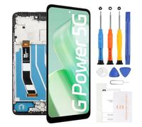 Écran tactile de rechange OEM pour Motorola Moto G Power 5G 2023 XT2311 6,5 cm avec outils (noir avec cadre)