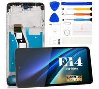 Écran tactile de rechange pour Motorola Moto E14 - Écran LCD pour Motorola E14 XT2421-12 - Kit de réparation avec cadre (noir)