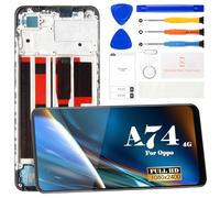 Écran tactile de rechange pour Oppo A74 4G pour Oppo A74 4G Écran LCD pour Oppo A74 4G CHP2219 Kit de réparation avec cadre (noir)