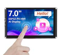 Écran Tactile ESP32 7 Pouces 1024x600 d'ELECROW, écran HMI IPS, Compatible IA vocale, processeur Double cœur ESP32-P4 jusqu'à 400 MHz, Compatible Arduino, LVGL (sans caméra)