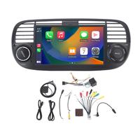 éCran Tactile Hd StéRéO De Voiture 7 Pouces, Lecteur De Navigation Gps Carplay Sans Fil De Remplacement Pour Fiat 500 2007 à 2015