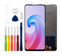 Écran tactile LCD Duotipa de remplacement pour O-ppo A96 4G / Real-me 8i/Real-me 9i / Real-me Narzo 50 avec kit d'outils de réparation technique-noir.