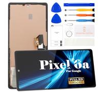 Écran tactile OLED pour Google Pixel 6A LCD pour Google Pixel 6A GX7AS, GB62Z, G1AZG, GB17L - Assemblage d'écran tactile avec cadre (noir)