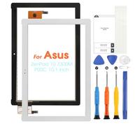 Écran tactile pour Asus ZenPad 10 Z300M P00C Digitazer pour Asus ZenPad10 10.1" Écran Tactile Panneau Verre avec Réparation Kit, Pas LCD Affichage (Blanc)