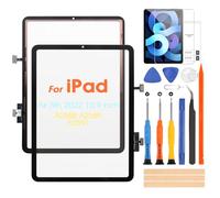 Écran Tactile pour iPad Air 5 2022 Touchscreen pour iPad Air 5th Gen 10.9 A2588 A2589 A2591 Digitazer Remplacement Écran Panneau de Verre avec Réparation Kit (Noir, Pas LCD Display)