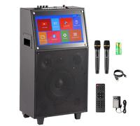 Écran tactile textes affichage karaoké machine intégré WiFi écran projection haut-parleur Bluetooth microphone ensemble adapté pour les réunions parties chant concours