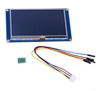 Écran tactile TFT LCD de 4,3 pouces - 480 x 272 UART - Panneau tactile résistif - 4,3" - Couleurs 65K - Pour contrôle industriel - Résolution - Écran avec interface UART - Luminosité