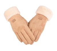 Écran tactile Tricot Femmes Temps froid et chaud Hiver pour la conduite Texting Cushion Câble élastique Gant Gants noirs Velours, kaki, taille unique