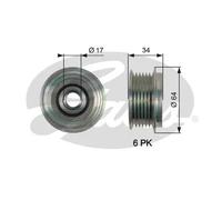 Écran thermique d'échappement OAP7167 GATES pour FORD VOLVO