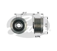Écran thermique d'échappement OAP7168 GATES pour HYUNDAI KIA
