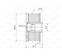 Poulie roue libre, alternateur VALEO 588069