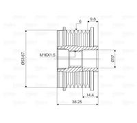 Poulie roue libre, alternateur VALEO 588028