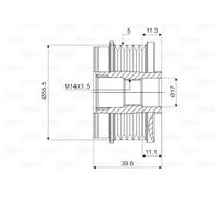 Poulie roue libre, alternateur VALEO 588086