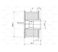 Écran thermique d'échappement Rotation dans le sens des aiguilles d'une montre