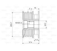 Écran thermique d'échappement Rotation dans le sens des aiguilles d'une montre