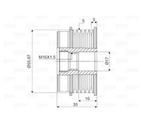 Écran thermique d'échappement Rotation dans le sens des aiguilles d'une montre