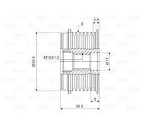 Valeo Écran thermique d'échappement Rotation dans le sens des aiguilles d'une montre