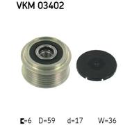 SKF Poulie roue libre alternateur VKM 03402 - Accouplement à l'avance pour Ford