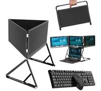 Écran Triple Portable Pliable Ips 15,6 Pouces Full Hd 1080p, Extension D'écran Triple pour Ordinateur Portable avec Rotation à 360°, Angles de Vision Réglables, Plug & Play, Type-c/hdmi/usb-c