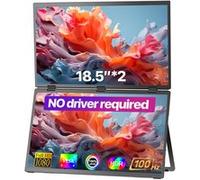 Écran UPERFECT 18.5 pouces double écran supérieur et inférieur - moniteur portable Full HD 100HZ 1080P