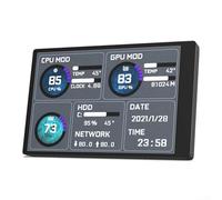 Écran USB-C portable de 3,5" pour ordinateurs portables Windows 10 11 pour étendre la zone d'affichage et prendre en charge la surveillance parallèle des applications (noir)