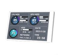 Écran USB-C portable de 3,5" pour ordinateurs portables Windows 10 11 pour étendre la zone d'affichage et prendre en charge la surveillance parallèle des applications (blanc)